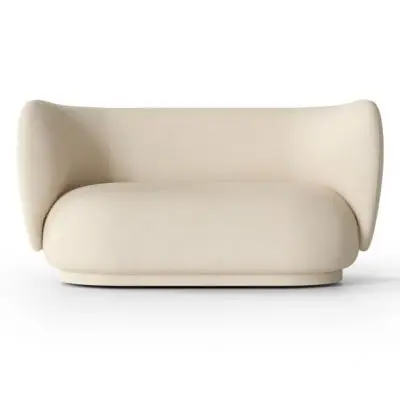 SOFA RICO 2 OS. BRUSHED zamana biel FERM LIVING