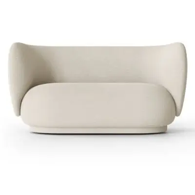 Sofa Rico 2 os. boucle zamana biel FERM LIVING