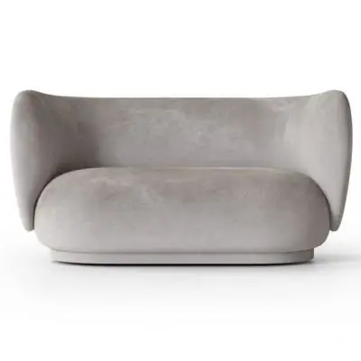 Sofa Rico 2 Os. Welwet Concrete Ferm Living