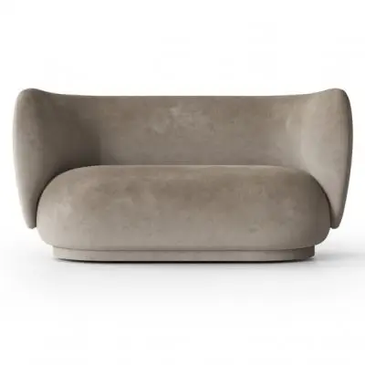 Sofa Rico 2 Os. Welwet Beżowa Ferm Living