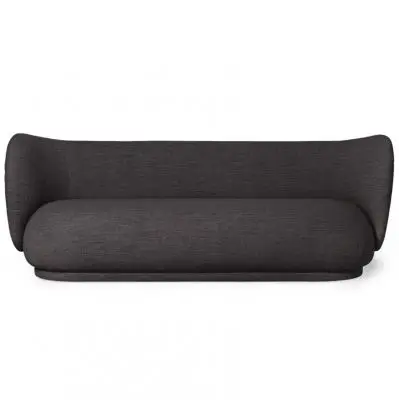 SOFA RICO 3 os. boucle ciemnoszara FERM LIVING