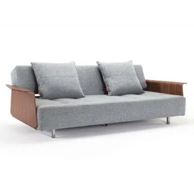 SOFA ROZKŁADANA LONG HORN Z PODŁOKIETNIKAMI TWIST GRANITE INNOVATION