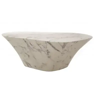 STOLIK KAWOWY OVAL MARBLE BIAŁY POLS POTTEN