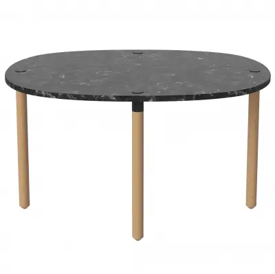 STOLIK KAWOWY TUK h;42 cm czarny MARMUR BOLIA