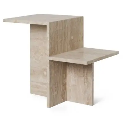 Stolik Pomocniczy Distinct Travertine Ferm Living