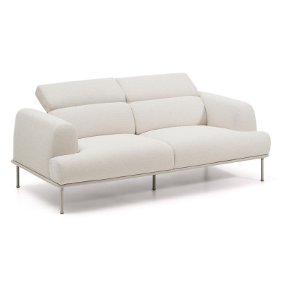 Sofa z odchylanym zagłówkiem Aurum 2 os. ecru Kave Home