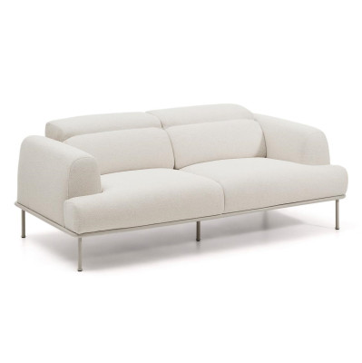 Sofa z odchylanym zagłówkiem Aurum 2 osobowa ecru Kave Home