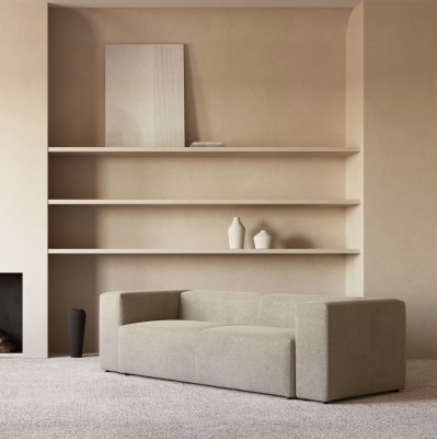 3 -person beige block sofa Kave Home