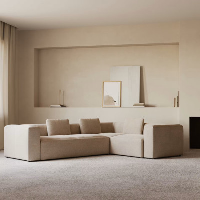Corner sofa 4 -person beige block Kave Home