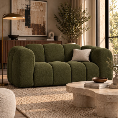 Sofa 2-osobowa Lupine zielony szenil Micadoni
