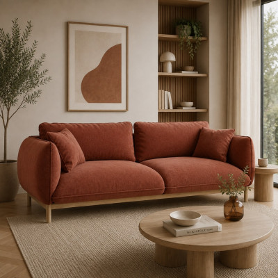 Sofa 3-osobowa Ada brązowa Micadoni