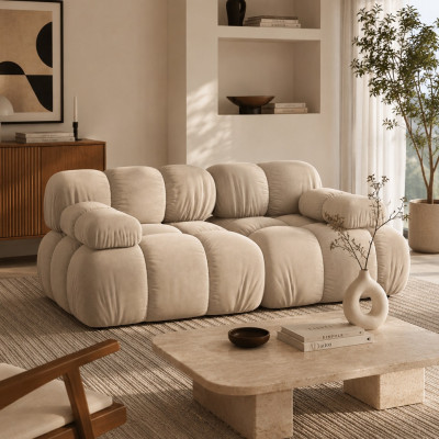 Sofa Bellis 2-osobowa beżowa Micadoni