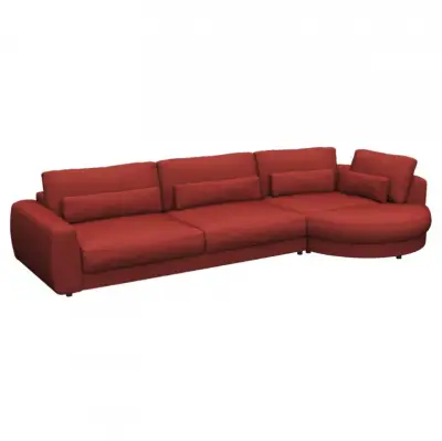 Sofa Clarissa 3 seater - Chaiselong Wine Red