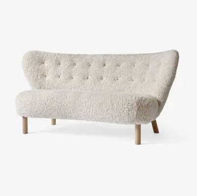 Sofa Little Petra VB2 oak-Sheepskin Moonlight Andtradition