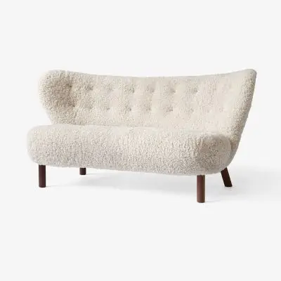 Sofa Little Petra Vb2 Walnut-Sheepskin Moonlight Andtradition