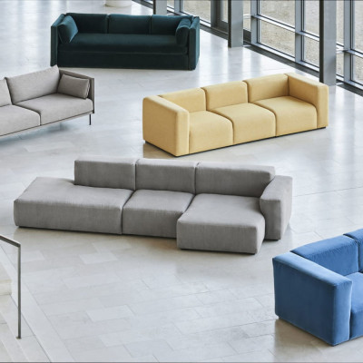 Sofa Mags 2,5 osobowa high armrest Turf sand HAY