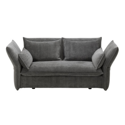 Sofa Mariposa 2-seater Iroko Dark Grey Vitra
