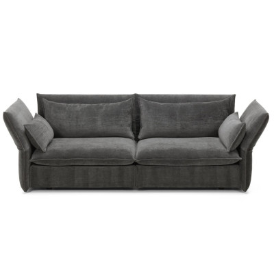 Sofa Mariposa 3-seater Iroko Dark Grey Vitra