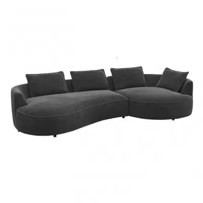 Sofa Marisa 1.5 seater + Chaiselong srebrna