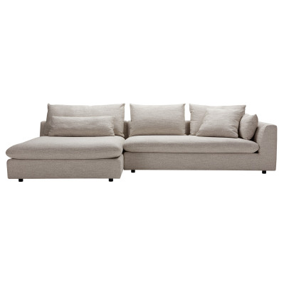 Sofa Milou 3-osobowa z szezlongiem Rock natural Sits