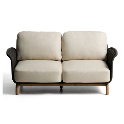 Sofa ogrodowa Alipa 2-osobowa ciemnoszara kave home