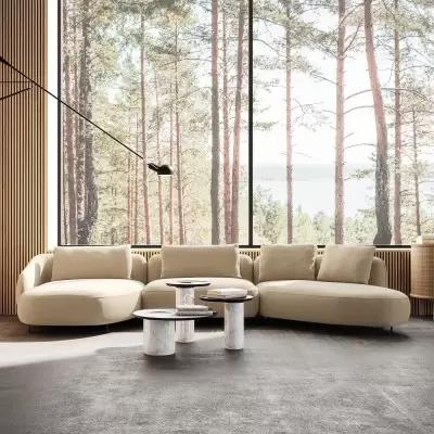 Sofa Orca Set 2 Benson Taupe Furninova