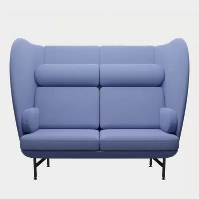 Sofa Plenum 2 Seater Bright Blue Fritz Hansen