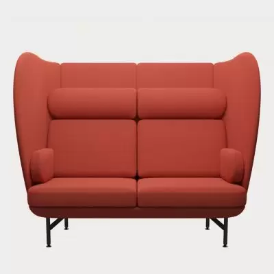 Sofa Plenum 2 Seater Dark Orange Fritz Hansen