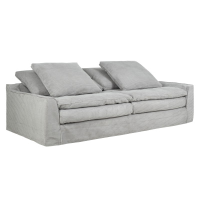 Sofa Sake 3 seat Ribcord Grey Furninova