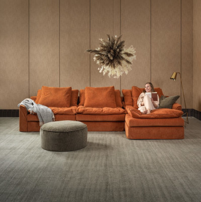Sofa Sake z szezlongiem Manchester Orange Furninova