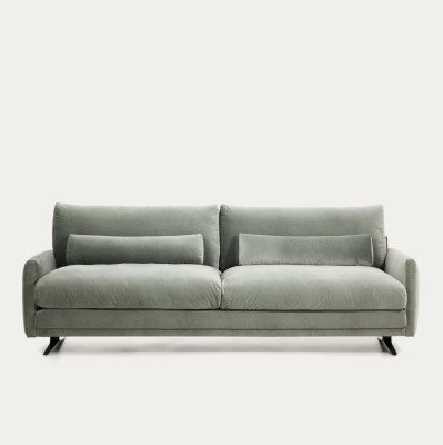 Sofa Veliro 3 osobowa aksamitna zielona Kave Home