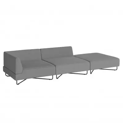 Sofa ogrodowa Orlando 3 moduy end part bezza dark grey Bolia