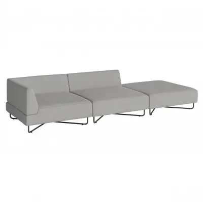 Sofa ogrodowa Orlando 3 moduy end part bezza light grey Bolia