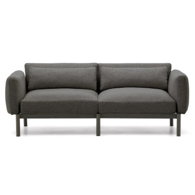 Sofa ogrodowa Sorells 2-osobowa ciemnoszara kave home
