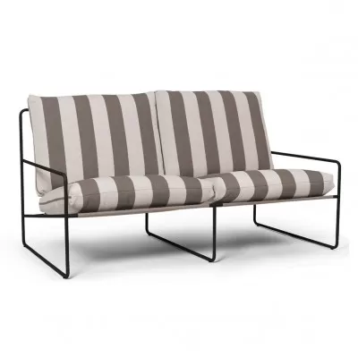 Sofa ogrodowa Desert 2 os. Black-Chocolate Ferm Living