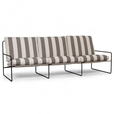 Sofa ogrodowa Desert 3 os. Black-Chocolate Ferm Living