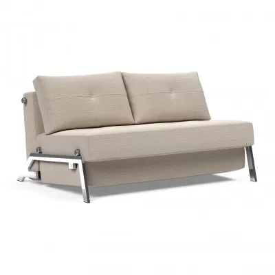 Sofa rozkładana Cubed 140 cm chromowana podstawa Sand Grey Innovation