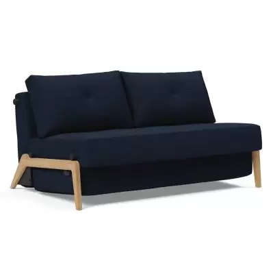 Sofa Rozkładana Cubed 140 Cm Dąb Mixed Dance Blue Innovation