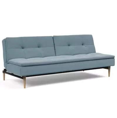 Sofa rozkładana Dublexo 558 Soft Indigo jasne drewno Innovation