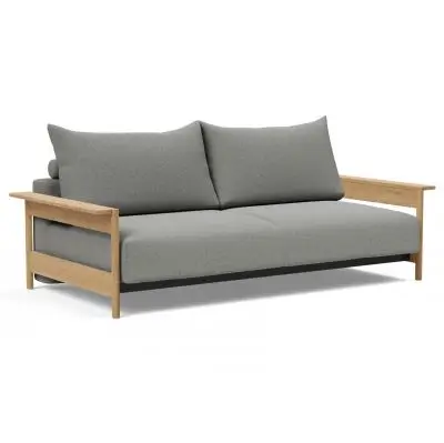 Sofa rozkadana Malloy wood Boucle Ash Grey Innovation