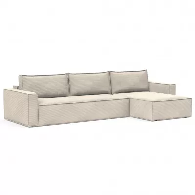 Sofa rozkładana Newilla Lounger Corduroy Ivory Innovation