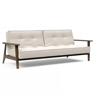 Sofa Rozkładana Splitback Frej Dąb Przydymiony Boucle Off White Innovation