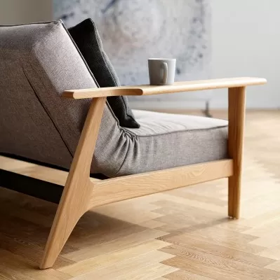 Sofa rozkładana Splitback Frej Dąb naturalny Dance Grey Innovation