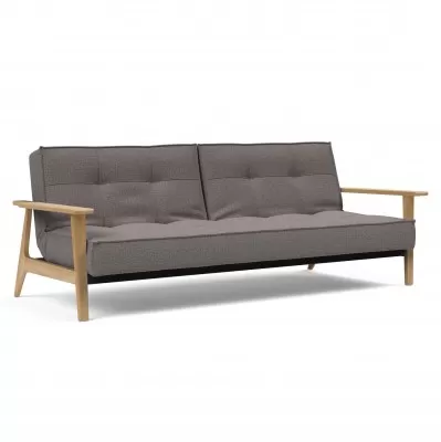 Sofa Rozkładana Splitback Frej Dąb Naturalny Dance Grey Innovation