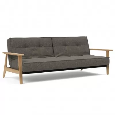 Sofa Rozkładana Splitback Frej Dąb Naturalny Dark Grey Innovation