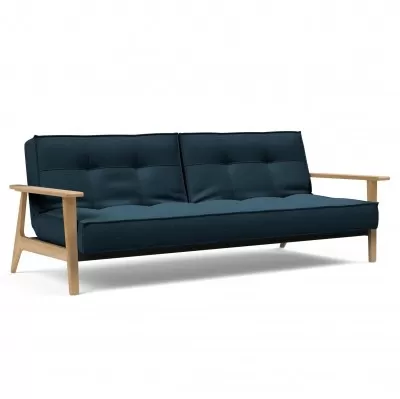 Sofa Rozkładana Splitback Frej Dąb Naturalny Navy Blue Innovation