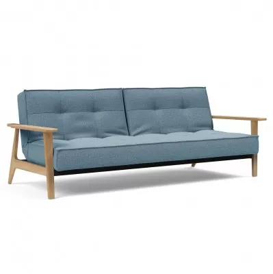 Sofa Rozkładana Splitback Frej Dąb Naturalny Light Blue Innovation