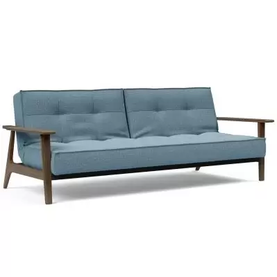 Sofa Rozkładana Splitback Frej Dąb Przydymiony Mixed Dance Light Blue Innovation