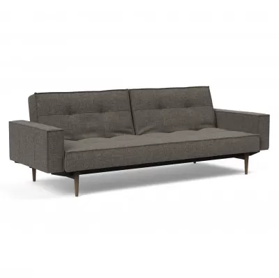 Sofa rozkadana Splitback z podokietnikami Dark Grey Innovation