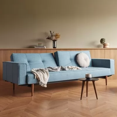 Sofa rozkładana Splitback z podłokietnikami Light Blue Innovation